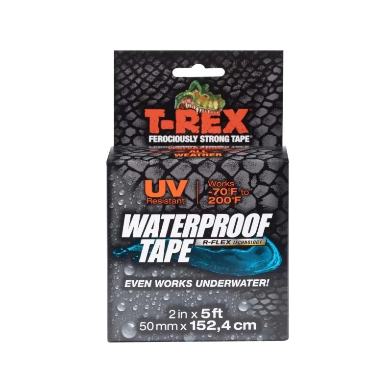 T-REX Black Self-Amalgamating Tape 48mm Width x 1.52m Length Waterproof Adhesive Tape 285988