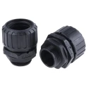 Adaptaflex Black Conduit Fitting 25 mm Nominal Size M25 Polyamide 66 Black IP67 Rating 7TCA296000R1692 ASF28/M25/A/BL