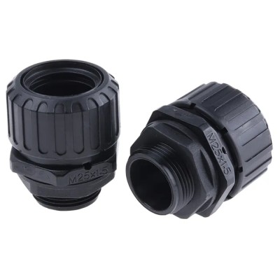 Adaptaflex Black Conduit Fitting 25 mm Nominal Size M25 Polyamide 66 Black IP67 Rating 7TCA296000R1692 ASF28/M25/A/BL