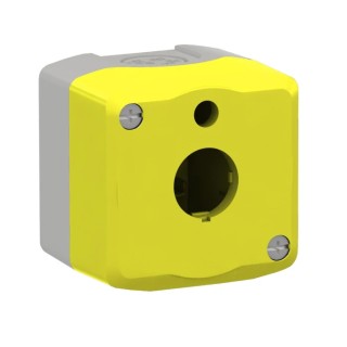 Schneider Electric Yellow Polycarbonate Harmony XALK Control Station Enclosure 1 Hole 22mm Diameter XALKW01
