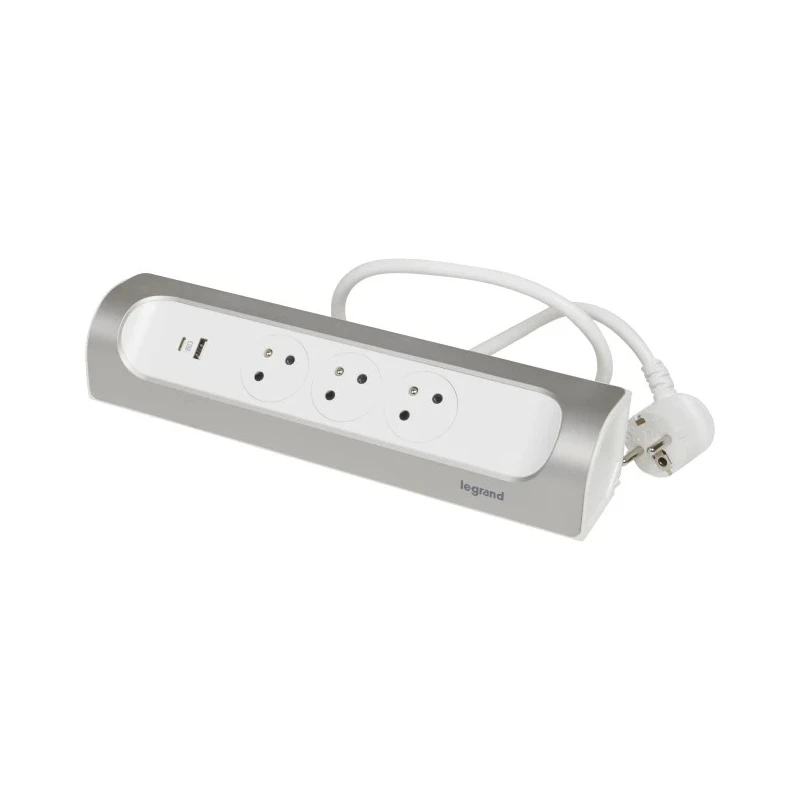 Legrand Extension Lead 1 m Cable Length 3 Socket Type E 16 A 3680 W Model 049406