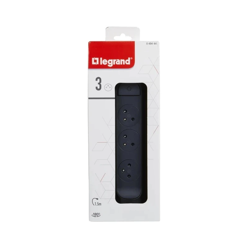 Legrand 1.5 m 3 Socket Type E Extension Lead 16 A 3680 W 50 Hz 049444