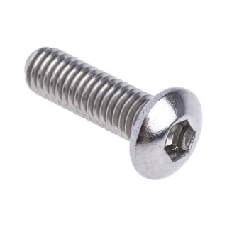 RS PRO Plain Stainless Steel Hex Socket Cap Screw, Hex Socket Drive, M3 x 10 mm 183-8604