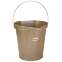 Vikan 12L Plastic Brown Bucket with Handle 568666