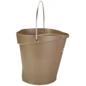 Vikan 12L Plastic Brown Bucket with Handle 568666