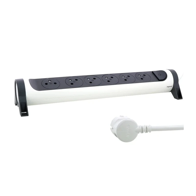 Legrand 3 m 6 Socket Type E Extension Lead with 16A, 3680W Rating 049462