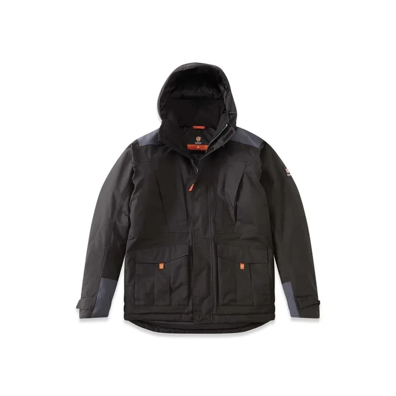 Parade Waterproof Black Men's Parka Jacket with Zipper Closure ORMOZ 17ORMOZ*1494TM