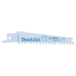 Makita Reciprocating Saw Blade 5-Piece 100 mm Bi-Metal, 6 Teeth Per Inch B-20448