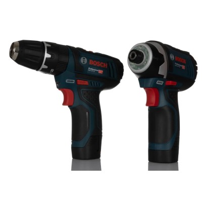 Bosch 12V Cordless Power Tool Kit Including GSB 12V-15 Combi Drill and GDR 12V-105 Impact Driver 06019A6979