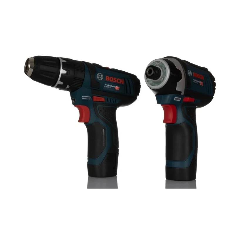 Bosch 12V Cordless Power Tool Kit Including GSB 12V-15 Combi Drill and GDR 12V-105 Impact Driver 06019A6979