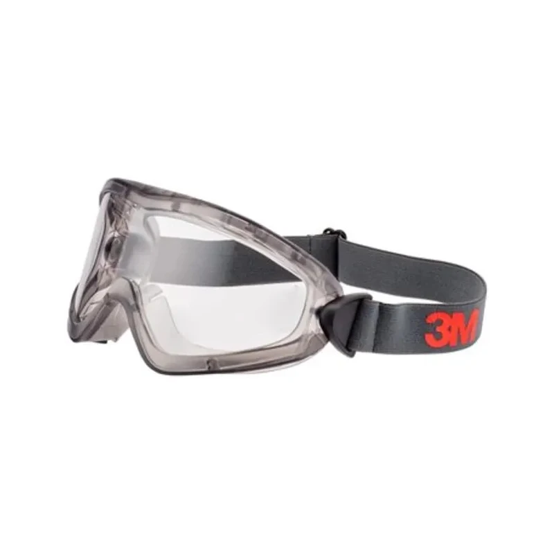3M Safety Goggles with Anti-Mist Coating, Clear Polycarbonate Lens, Grey PVC Frame, Ventilated 2891-SGAF