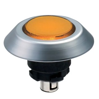 Schmersal NMLGB Series Yellow Momentary Push Button Switch, 22.3 mm Cutout, IP67, IP69K 101174520