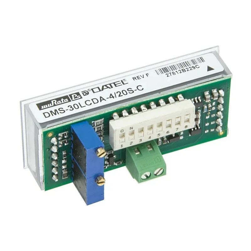 Murata Power Solutions Digital Ammeter Loop Powered 20 mA, LCD Display, ±1 % Accuracy, 22.3 mm x 53.8 mm DMS-30LCDA-4/20S-C