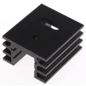 Fischer Elektronik PCB Mounting Aluminium Heatsink Black Anodised 8K/W 20 mm x 37.5 mm x 32 mm SK76-37,5-TO220