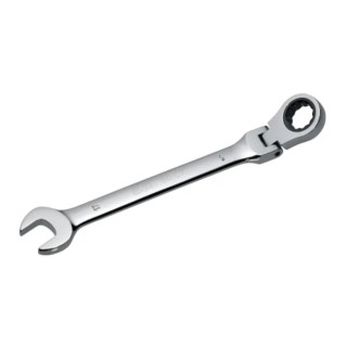 SAM Combination Ratchet Spanner Bright Polished Height Safe 225mm Overall 43/64 in 50-CT17