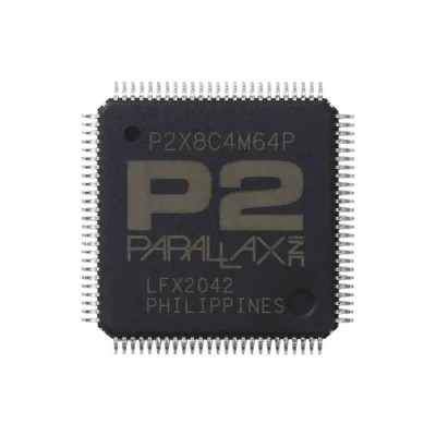 Parallax Inc 32-bit Multi-Core Propeller Microcontroller, 25 MHz, 16kB ROM, 100-Pin TQFP P2X8C4M64P