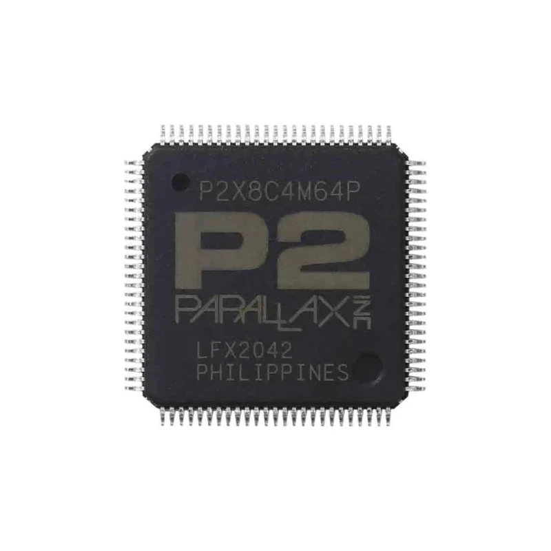 Parallax Inc 32-bit Multi-Core Propeller Microcontroller, 25 MHz, 16kB ROM, 100-Pin TQFP P2X8C4M64P