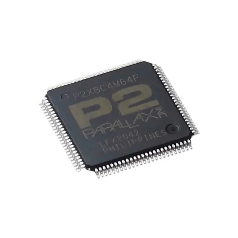 Parallax Inc 32-bit Multi-Core Propeller Microcontroller, 25 MHz, 16kB ROM, 100-Pin TQFP P2X8C4M64P