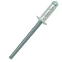 RS PRO Aluminium Dome Head Blind Rivet 3.2 mm Diameter, 9.5 mm Length, Multi-Grip 223-1122