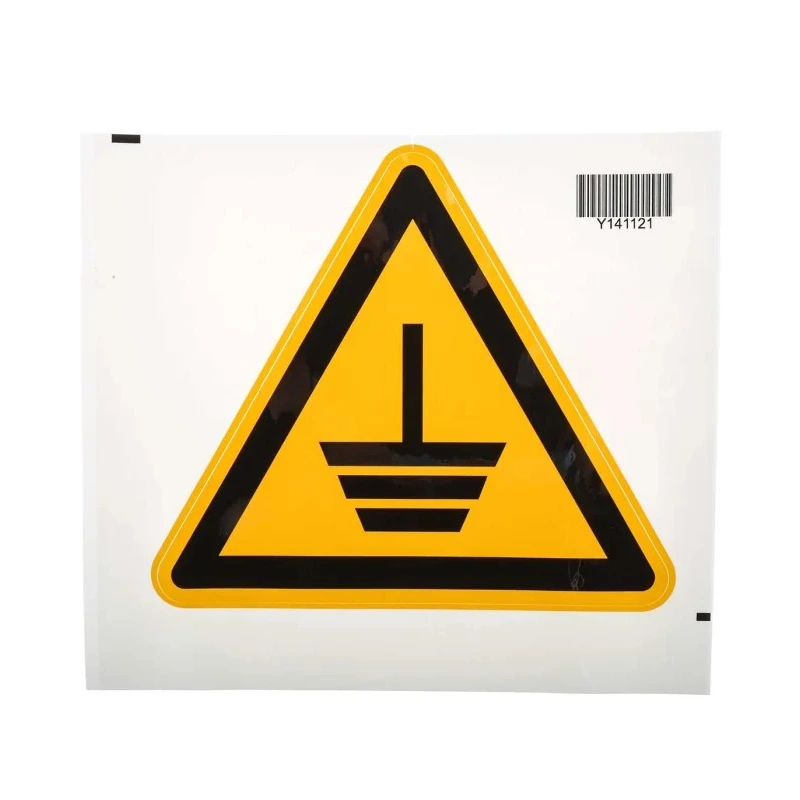 Brady Hazard Warning Sign Electrical Ground Label Self-Adhesive 200mm x 173mm 221-3400