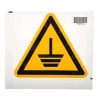 Brady Hazard Warning Sign Electrical Ground Label Self-Adhesive 200mm x 173mm 221-3400
