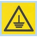 Brady Hazard Warning Sign Electrical Ground Label Self-Adhesive 200mm x 173mm 221-3400