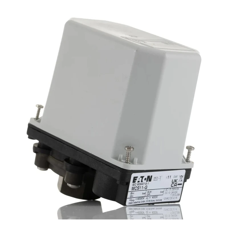 Eaton MCS11-G Series Pressure Switch 15 bar Maximum Supply Voltage 230V AC IP65 Rated MCS11-G