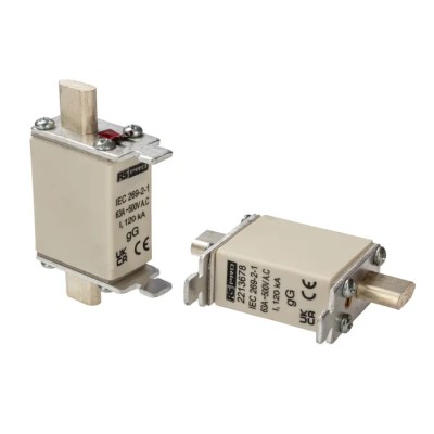 RS PRO 25A NH Fuse NH000 415V AC Fast-Acting Blade Type with High Rupture Capacity NH000 Model