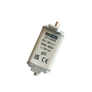 RS PRO 160A NH Fast-Acting Centred Tag Fuse NH00 415V AC IEC 60269-2 NH00