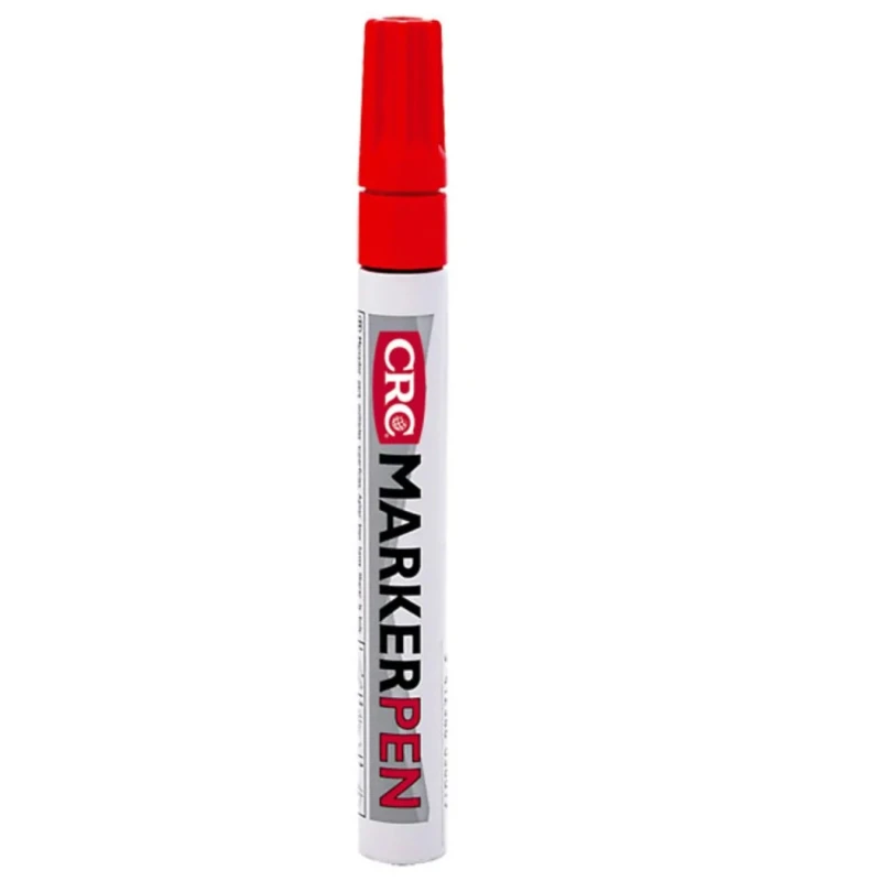 CRC 3 mm Tip Red Paint Marker Pen Permanent Ink Ball Tip 4.5mm Line Width 20388