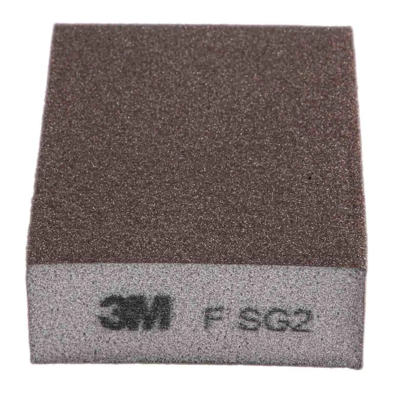 3M Sanding Block 4 Abrasive Sides Aluminium Oxide Very Fine P400 Grit 100 mm x 68 mm 63198