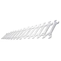 SAM 15-Piece Open End Spanner Set, Sizes 4 x 5 to 38 x 42 mm, Chrome Vanadium Steel 10N-J15P