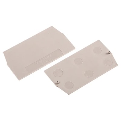 Weidmüller WAP Series End Plate for Use with Terminal Block 1068300000, Dark Beige, Wemid Material