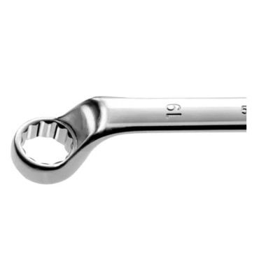 Facom Metric Offset Ring Spanner 8 x 10 mm, Chrome Finish, 182 mm Overall Length 55A.8X10