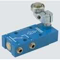 Crouzet Rotary Knob Pneumatic Manual Control Valve Compact Series, BSP Thread, Maximum 8 bar Pressure, Model 81922210