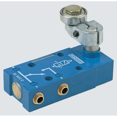 Crouzet Rotary Knob Pneumatic Manual Control Valve Compact Series, BSP Thread, Maximum 8 bar Pressure, Model 81922210