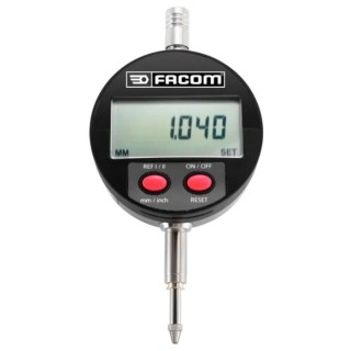 Facom Dial Indicator Imperial, Metric 12.5 mm Maximum Measurement, 0.001 mm Accuracy 1365