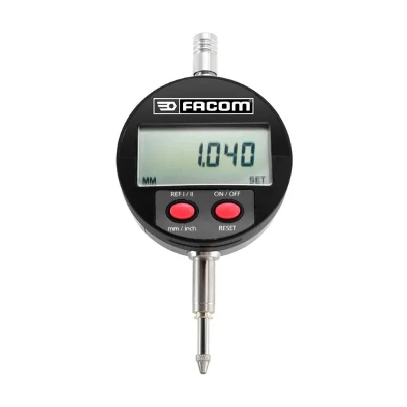 Facom Dial Indicator Imperial, Metric 12.5 mm Maximum Measurement, 0.001 mm Accuracy 1365