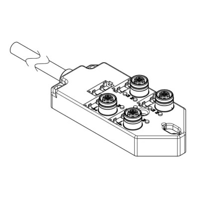 Brad from Molex 120119 Series Sensor Box, 1 Port, 5 m Cable Length 1202510046