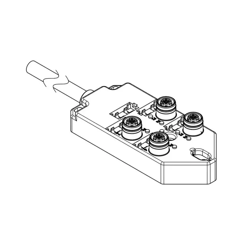 Brad from Molex 120119 Series Sensor Box, 1 Port, 5 m Cable Length 1202510046