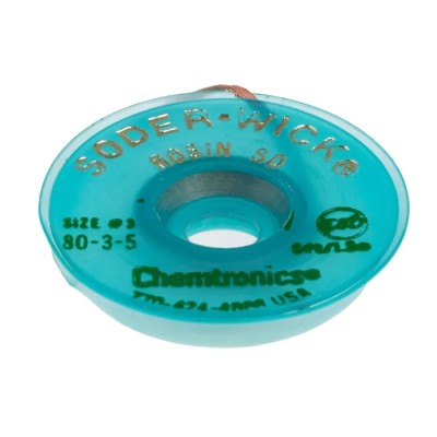 Chemtronics 1.5 m Lead Free No Clean De-Soldering Braid, Width 2mm 80-3-5