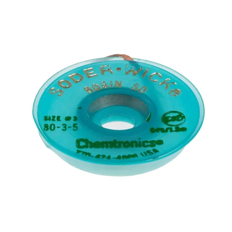 Chemtronics 1.5 m Lead Free No Clean De-Soldering Braid, Width 2mm 80-3-5
