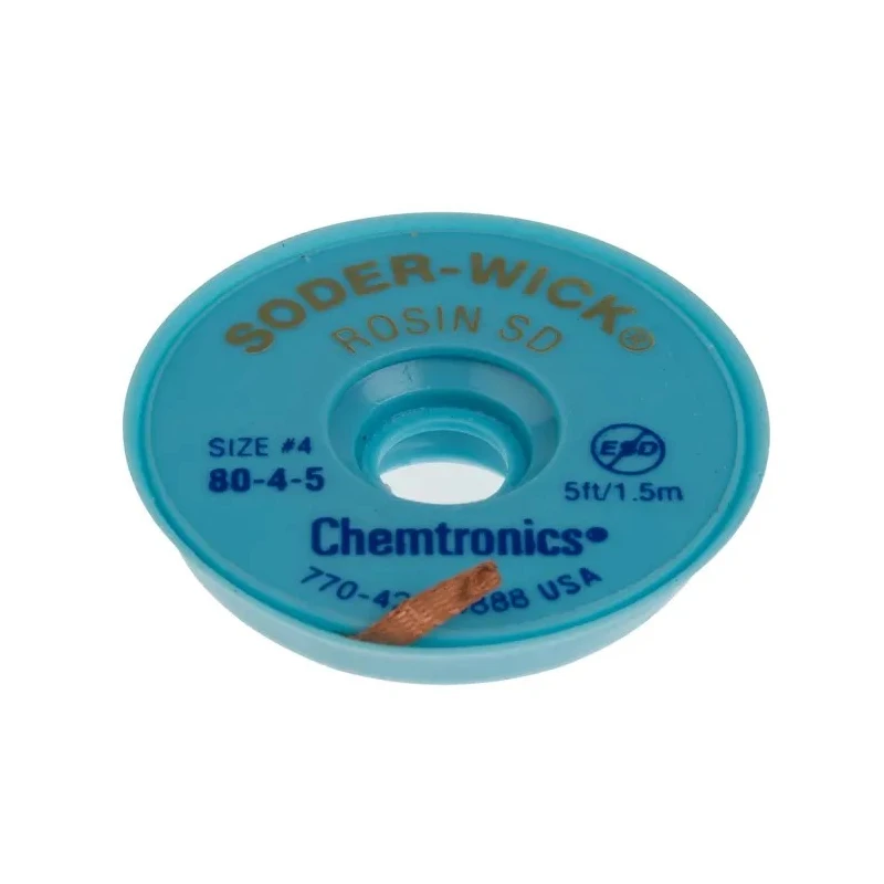 Chemtronics Lead Free No Clean De-Soldering Braid Width 2.8mm Length 1.5m 80-4-5