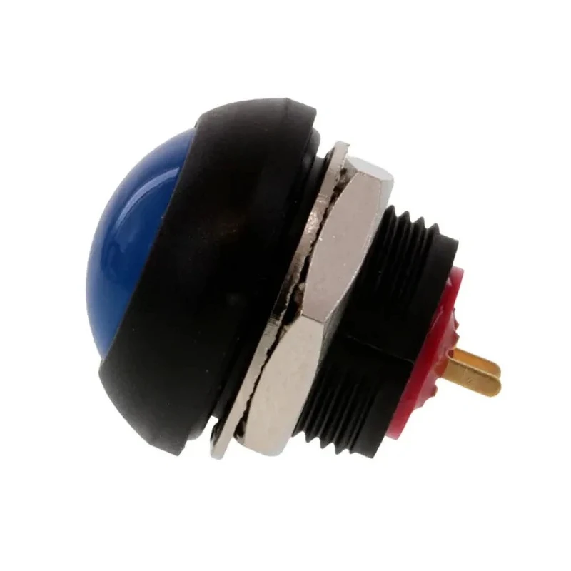 TE Connectivity PB6 Series Push Button Switch, On-Off, Panel Mount, 1 NO Contact, Blue Actuator, IP68 PB6B2RS7M4CAL00