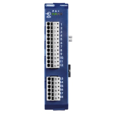 Jumo 4-Channel Analogue Input Module DIN Rail Mount 24V 705020/36/000,000