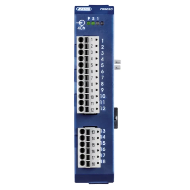 Jumo 4-Channel Analogue Input Module DIN Rail Mount 24V 705020/36/000,000