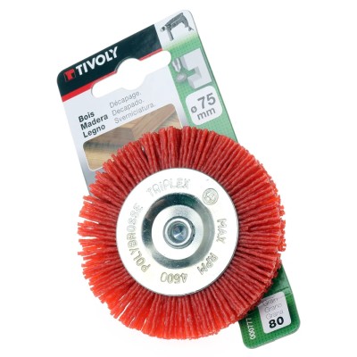 Tivoly Nylon Twisted Wire Abrasive Brush 75 mm Diameter XT20222000777