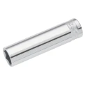 SAM 3/8 in Drive 8 mm 6 Point Chrome Vanadium Steel Socket 63mm Overall Length JHL-8