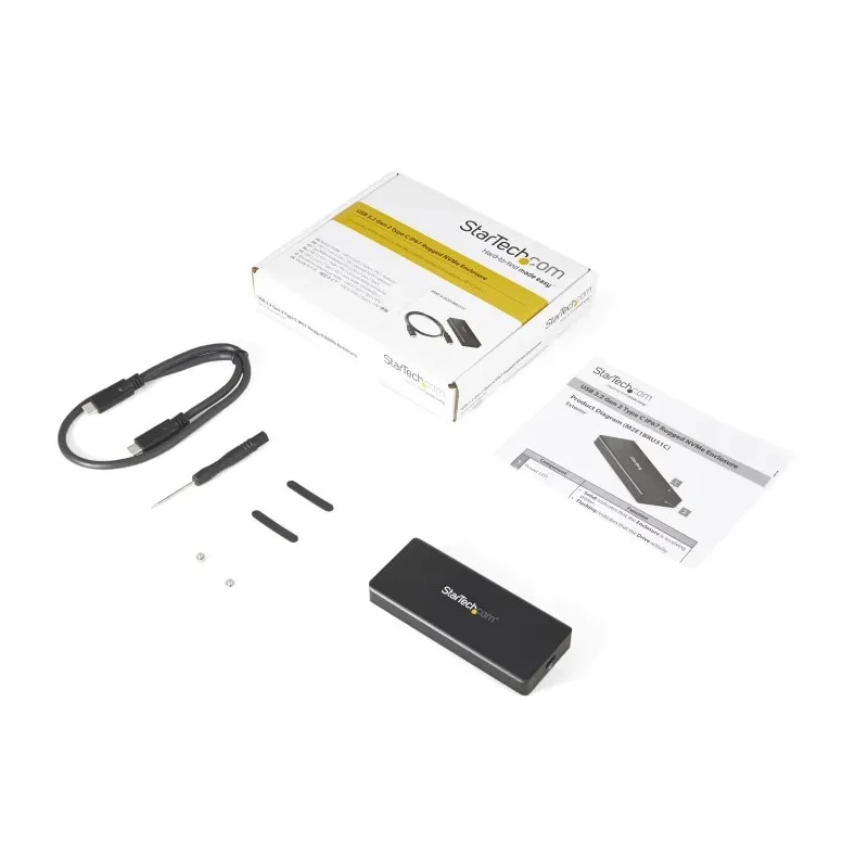 StarTech.com Hard Drive Enclosure Aluminium USB 3.1 M.2 NVMe 0.86 in 10Gbps M2E1BRU31C