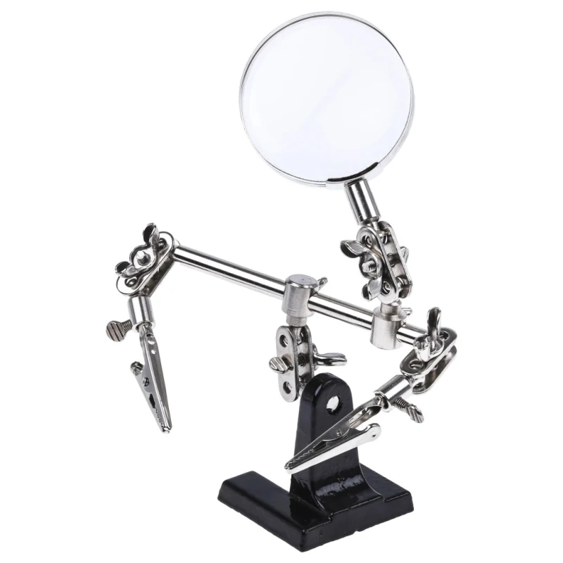 RS PRO PCB Vice with Adjustable Magnifier and Two Crocodile Clips, Jaw Opening 10 mm 221-7531
